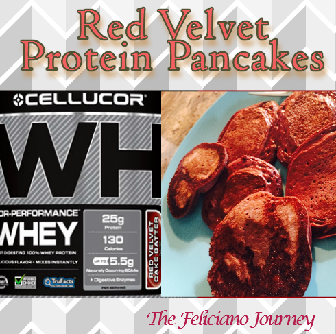 protein red velvet pancakes