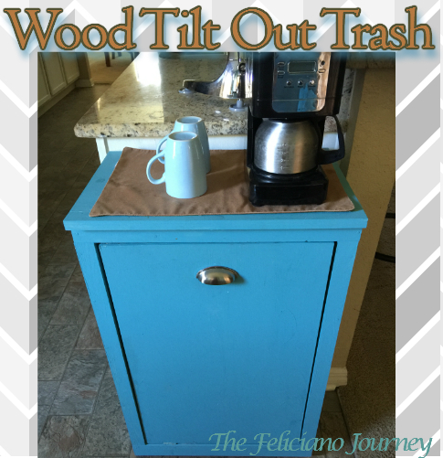 wood tilt out trash